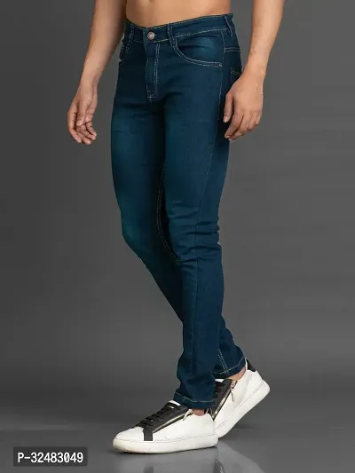 Elegant Denim Solid Jeans For Men And Boys-thumb4