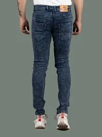 Comfortable Grey Denim Mid-Rise Jeans For Men-thumb1