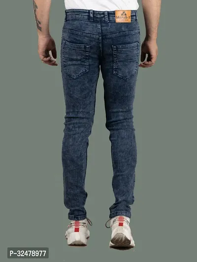 Comfortable Grey Denim Mid-Rise Jeans For Men-thumb2