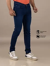 Elegant Denim Solid Jeans For Men And Boys-thumb2