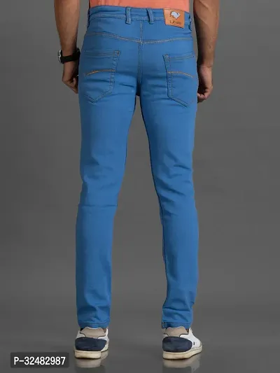 Elegant Denim Solid Jeans For Men And Boys-thumb2