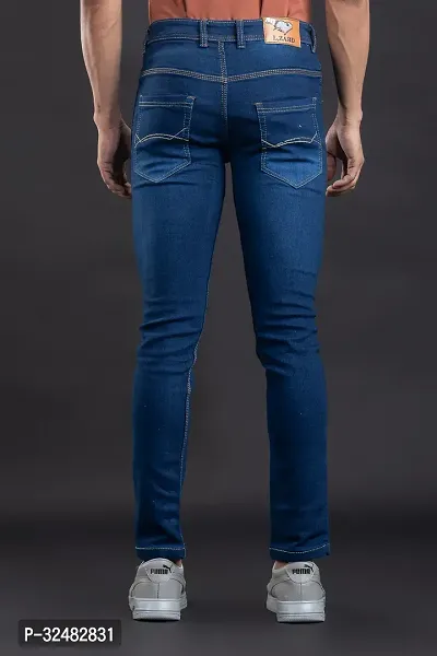 Elegant Denim Solid Jeans For Men And Boys-thumb2