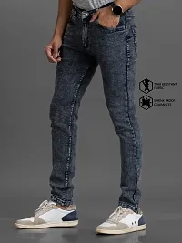 Elegant Denim Solid Jeans For Men And Boys-thumb3