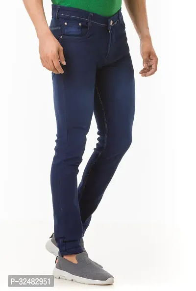 Elegant Denim Solid Jeans For Men And Boys-thumb4