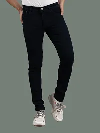 Comfortable Black Denim Mid-Rise Jeans For Men-thumb3