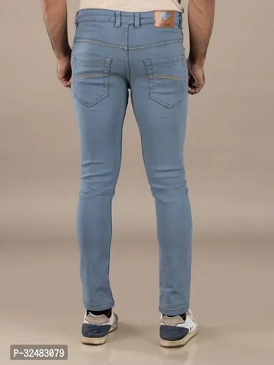 Elegant Denim Solid Jeans For Men And Boys-thumb2