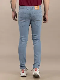 Comfortable Grey Denim Mid-Rise Jeans For Men-thumb1