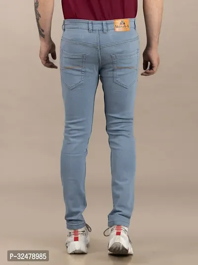 Comfortable Grey Denim Mid-Rise Jeans For Men-thumb2