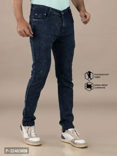 Elegant Denim Solid Jeans For Men And Boys-thumb3