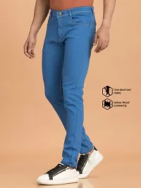 Elegant Denim Solid Jeans For Men And Boys-thumb3