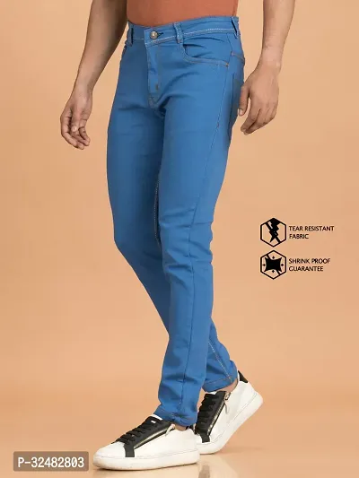 Elegant Denim Solid Jeans For Men And Boys-thumb4