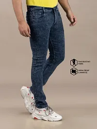 Comfortable Grey Denim Mid-Rise Jeans For Men-thumb2