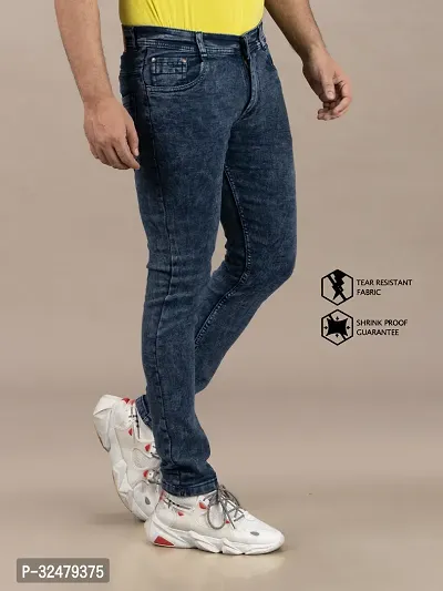 Comfortable Grey Denim Mid-Rise Jeans For Men-thumb3