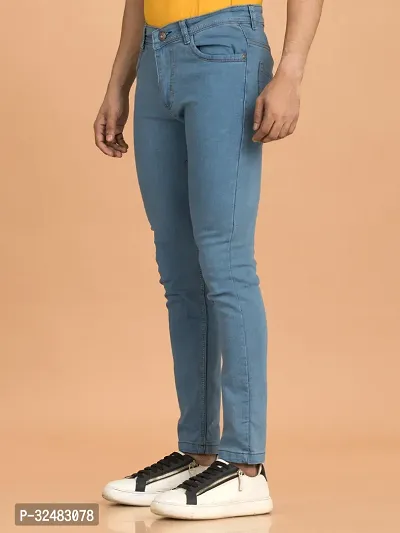 Elegant Denim Solid Jeans For Men And Boys-thumb4