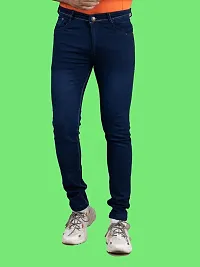 Comfortable Blue Denim Mid-Rise Jeans For Men-thumb3