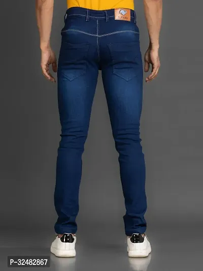 Elegant Denim Solid Jeans For Men And Boys-thumb2