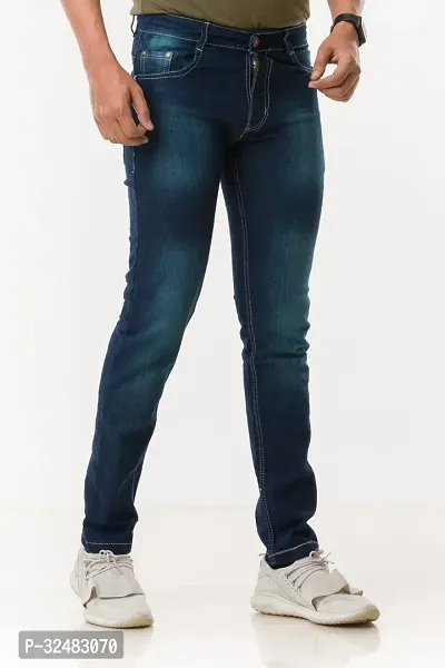 Elegant Denim Solid Jeans For Men And Boys-thumb2