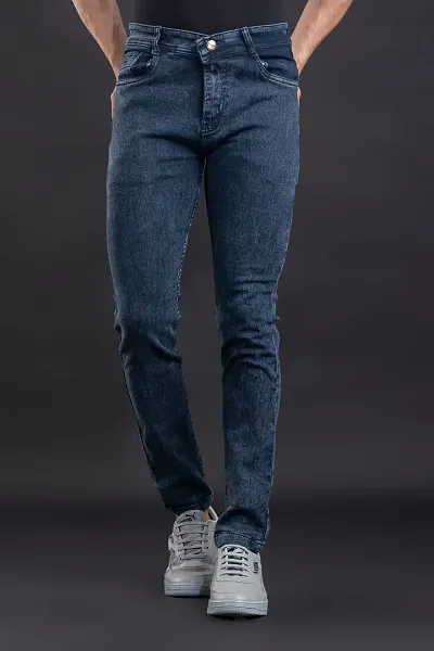 Premium Quality Blue Regular Jeans For Men