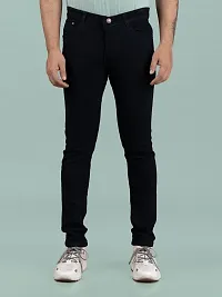 Comfortable Black Denim Mid-Rise Jeans For Men-thumb3