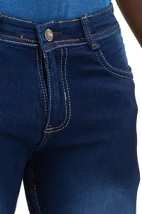 Comfortable Blue Denim Mid-Rise Jeans For Men-thumb3