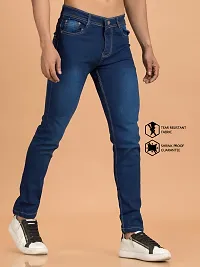 Elegant Denim Solid Jeans For Men And Boys-thumb2