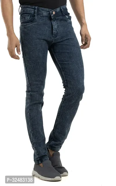 Elegant Denim Solid Jeans For Men And Boys-thumb4