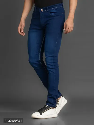 Elegant Denim Solid Jeans For Men And Boys-thumb4