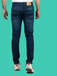 Comfortable Blue Denim Mid-Rise Jeans For Men-thumb1