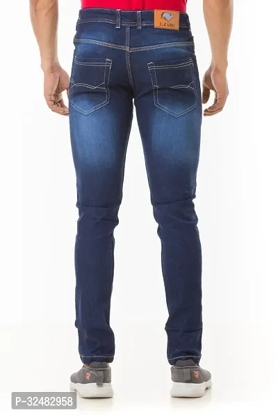 Elegant Denim Solid Jeans For Men And Boys-thumb2