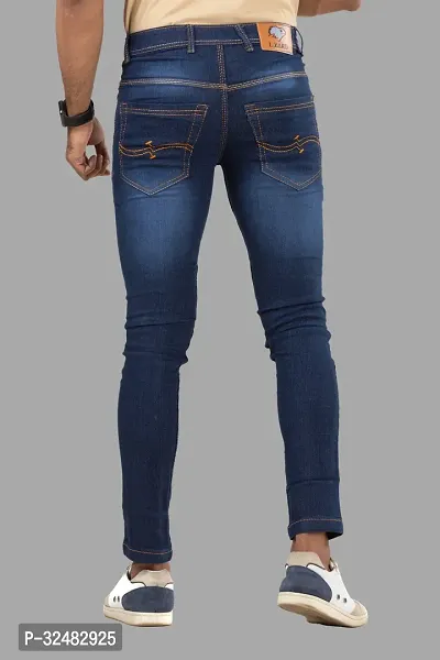 Elegant Denim Solid Jeans For Men And Boys-thumb2