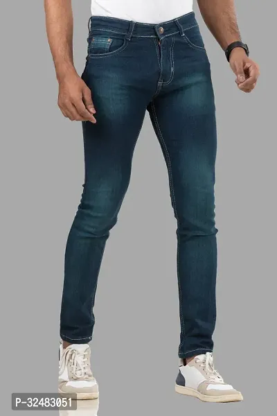 Elegant Denim Solid Jeans For Men And Boys-thumb3