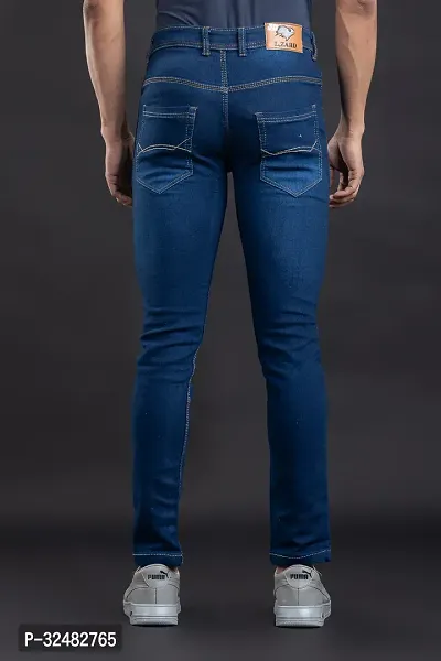 Elegant Denim Solid Jeans For Men And Boys-thumb2