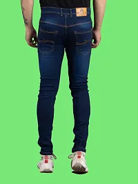 Comfortable Blue Denim Mid-Rise Jeans For Men-thumb1