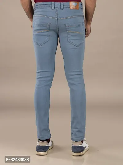 Elegant Denim Solid Jeans For Men And Boys-thumb2