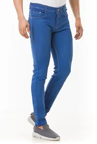 Comfortable Blue Denim Mid-Rise Jeans For Men-thumb2