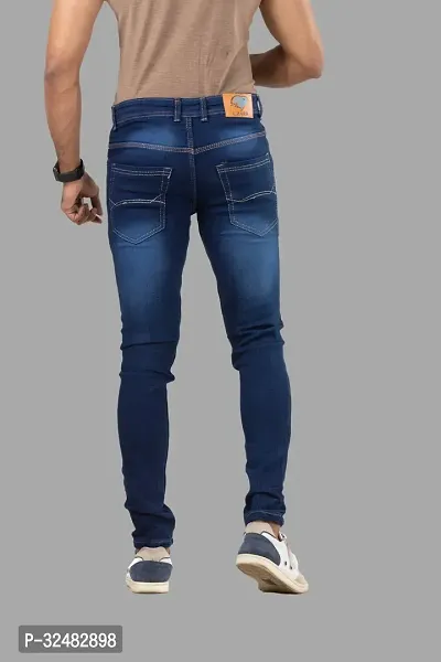 Elegant Denim Solid Jeans For Men And Boys-thumb2