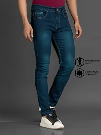 Elegant Denim Solid Jeans For Men And Boys-thumb2