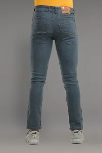 Comfortable Grey Denim Mid-Rise Jeans For Men-thumb1