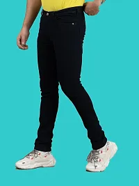 Comfortable Black Denim Mid-Rise Jeans For Men-thumb3