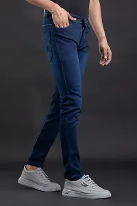 Elegant Denim Solid Jeans For Men And Boys-thumb2