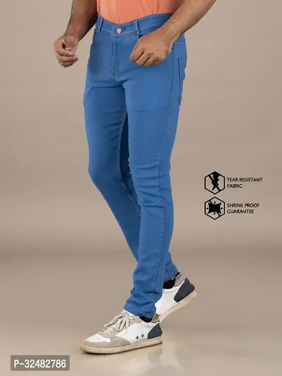 Elegant Denim Solid Jeans For Men And Boys-thumb4