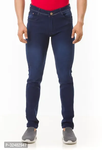 Elegant Denim Solid Jeans For Men And Boys