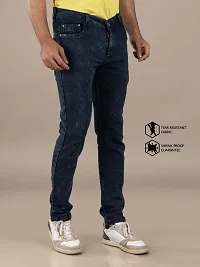 Comfortable Grey Denim Mid-Rise Jeans For Men-thumb2