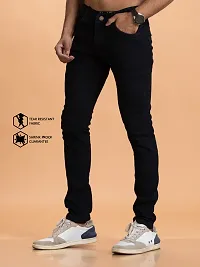 Elegant Denim Solid Jeans For Men And Boys-thumb3