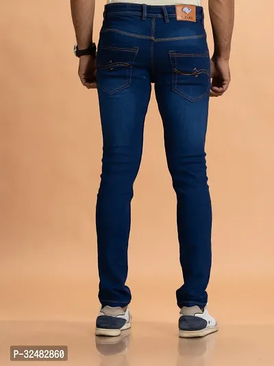 Elegant Denim Solid Jeans For Men And Boys-thumb2