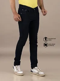 Elegant Denim Solid Jeans For Men And Boys-thumb2