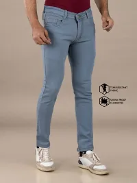 Elegant Denim Solid Jeans For Men And Boys-thumb2