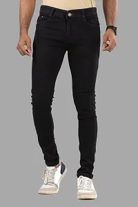 Comfortable Black Denim Mid-Rise Jeans For Men-thumb1