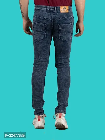 Comfortable Grey Denim Mid-Rise Jeans For Men-thumb2