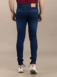 Comfortable Blue Denim Mid-Rise Jeans For Men-thumb1